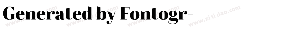Generated by Fontogr字体转换